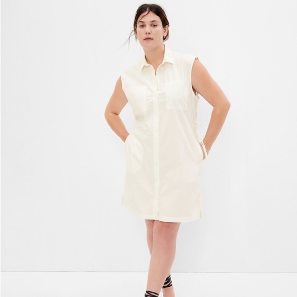 GAP Women's White Sleeveless Dress